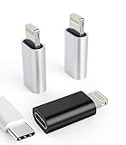 3Pack USB C Female to Lightning Male Adapter for