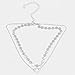 Boosic Layered Necklace Dainty Silver Tone Chokers Chain Necklace for Women