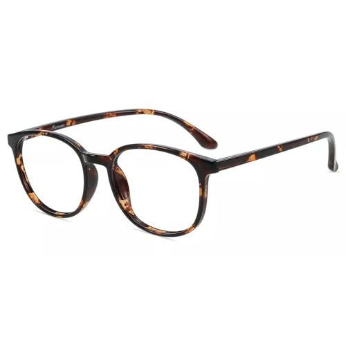 Firmoo Lesebrille mit Sehstärke 1.0 für Damen Herren, Blaulicht Computer Lesebrille für Bildschirme, Blendfreie Lesehilfe TR90 Tortoise