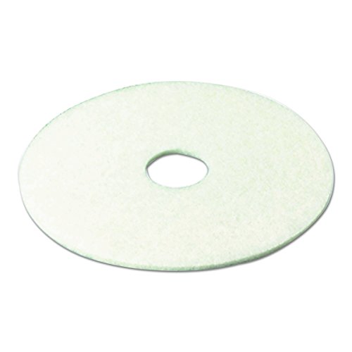 3M 08476 Super Polish Floor Pad 4100, 12" Diameter, White (Case of 5)