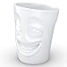 TASSEN Porcelain Mug with Handle, Joking Face Edition, 11 oz. White (Single Coffee Mug) Coffee Cup