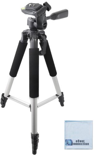 ACUVAR 57 Inch Pro Series Aluminum Camera Tripod for Canon, Nikon, Sony, Samsung, Olympus & Pentax + Microfiber Cloth…
