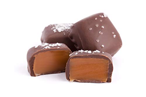 Tara's Handcrafted Gourmet Dark Chocolate Covered Sea Salt Soft Caramels - 19 Ounce