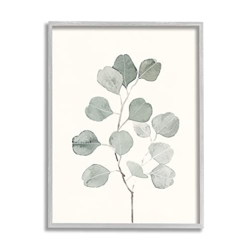 Stupell Industries Flattened Sage Botanical Stem Delicate Leaf Plant