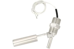 ZERONE Water Level Controller Sensor, Liquid Water Level Sensor Switch Side Mounted 304 Stainless Steel 1/2NPT Male Thread DC0-110V for Water Dispensers, Water Heaters