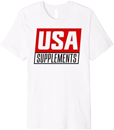 USA SUPPLEMENTS WHITE TEE SHIRT FOR MEN AND WOMEN