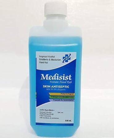 Medisist Handrub Blue 500 ml with lotion Pump Pack of 5