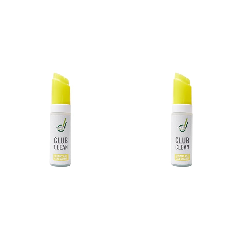 Impact Detect Club Clean | Golf Club Cleaner - Foaming Cleaner and Bristle Golf Brush Lid (Pack of 2)