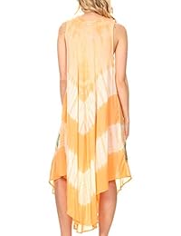 Sakkas - Vestido de pluma de pavo real, color marrón