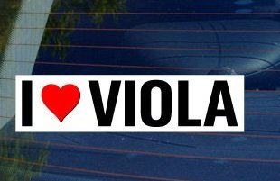 I Love Heart VIOLA - Sticker Graphic - Personalized Sticker Custom Sticker Street Sign Graphic