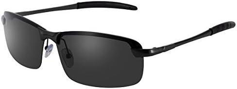 Polarized Sunglasses for Men and Women UV400 Protection for Driving, Cycling （Black frame + black lens）