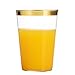 Munfix 100 Gold Plastic Cups 8 Oz Clear Plastic Cups Tumblers Gold Rimmed Cups Fancy Disposable Wedding Cups Elegant Party Cups with Gold Rim