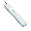 Belkin 6-Outlet Commercial Power Strip Surge Protector with 8-Foot Cord and Rotating Plug, 720 Joules (BE106000-08R)