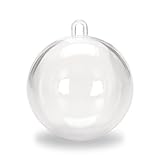 Darice Clear Plastic Acrylic Fillable Ball Ornament 80mm - Pack of 6