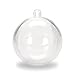 Darice Clear Plastic Acrylic Fillable Ball Ornament 80mm - Pack of 6