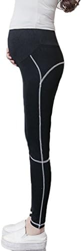 Relaxe Womens Maternity Elastic Pants Maternity Yoga Pants-Fold Over Waist Band