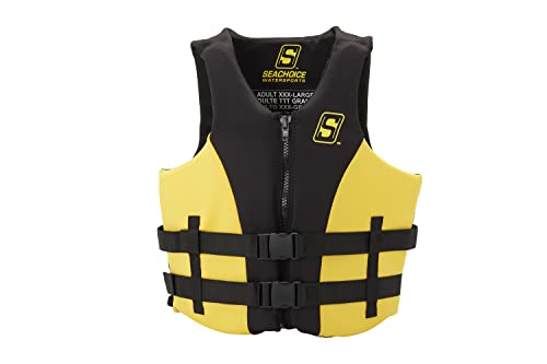 Seachoice Evoprene Multi-Sport Life Jacket - 3XL - Yellow/Black, Fits Chest 50-…