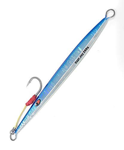 Fishing Saltwater jigs Speed Jigging Slow Jigging Pitching Lures,Vertical Jigging Artificial Lures Jigging Lure Fishing jigs (Blue, 200g) - Thumbnail 2