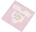 BLUE PANDA Baby Shower Napkins - 5 x 5 In Folded, Light Pink & Gold Foil, 100 Count, 3-Ply - Girl Baby Shower Napkins
