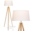 Brightech Emma LED Floor Lamp, Tall Lamp with Wood Legs, Mid-Century Modern Standing Lamp for Bedroom Reading, Tripod… 31fD3fXNvcL. SS100