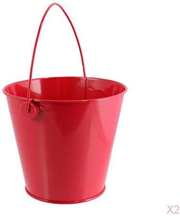 Amazon 赤いミニかわいい合金ペールバケツお菓子のギフトボックスの結婚式のクリスマスパーティーギフトの好意 インテリア オンライン通販