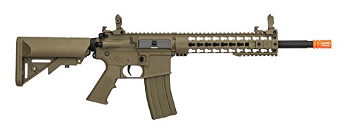 UKARMS Lancer Tactical M4 KEYMOD AEG Field Metal Gears Airsoft Gun Rifle w/ 9.6v Battery & Charger (Tan High Velocity)