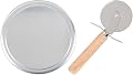 Pizza Pan and Cutter Bakeware Set - Nonstick 12 Inch Round Aluminum Dish and 2 Inch Wheel Kit Brings the Local Parlor to Your Home and Dinner Table