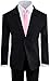 Black n Bianco Boys' Formal Black Suit with Shirt and Vest (Small, Pink)