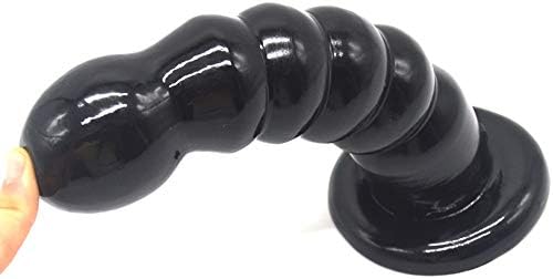 ZHANGPINaA Soft and Safe Medical 5 Balls Safe Real Soft Simulation Strong Suction Anales Toy G Stick Didlen for Women Beginner, Black Personal Tools