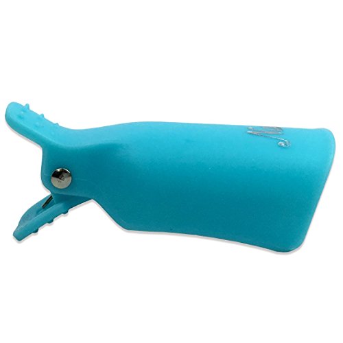 Pana Reusable Keeper Acrylic Nail Art Soak Off UV Gel Polish Remover Cap Clips Manicure Tool (1 Pack, Teal)