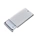 MIIIW Professional Business Card Holder Metal Pocket Business Card Case Thumb-Drive Slim Name Card Carrier for Men & Women, Silver