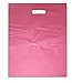 100 12x15 Glossy Pink and Teal Blue Plastic Merchandise Bags w/Handles