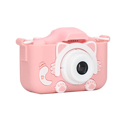 LBEC Selfie Camera, Mini HD Kids Wearable Camera with 2000W Pixels for Christmas (Pink)