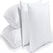 Niagara 4 Pack Standard Pillow Protectors with Zipper, Premium Cotton Sateen Blend Tight Weave Lab Tested Non Noisy Zip Covers Breathable Non Crinky (20x26 Inches)