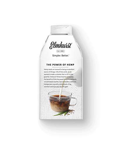 Elmhurst French Vanilla Non Dairy Hemp Coffee Creamer, 16 Ounce (Pack of 6)