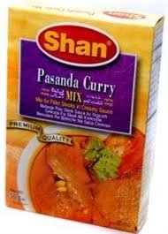 Shan Pasanda Recipe and Seasoning Mix 1.76 oz (50g) - Spice Powder for Fillet Steaks in Creamy Sauce - Suitable for Vegetarians - Airtight Bag in a Box