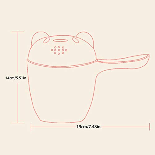 Heitaisi Multi-Purpose Baby Shampoo Cup Baby Bath Waterfall Ladle Sprinkler Water Ladle Water Deflector - Best Baby Bath Helper