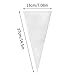 SBYURE 200 Pieces Clear Cone Shaped Treat Bags Cellophane Triangle Candy Bags with 200 Twist Ties for Favor Candy Popcorn Handmade Cookies Sweets Crafts,15x7 in