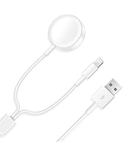 lifeegrn Update Version Smart iWatch Charger Wireless USB 6.5 ft/2 m Charging Cable for Apple Watch Series SE/6/5/4/3/2/1 iOS 6.0 & Phone 12/11/Pro/Max/XR/XS/XS Max/X&Pad Series