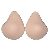 RYZY 1 Pair Silicone Breast Form Mastectomy Prosthesis Armpit Make Up Type Bra Inserts Pads L-Shape,M(CupB)