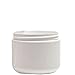 (12 pack) 4 oz. White Plastic Double Walled Jar with White Dome Cap (70/400)