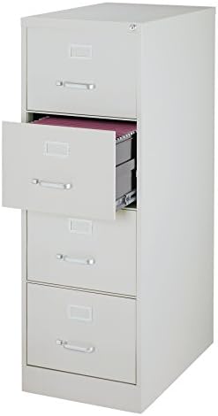 Office Dimensions Commercial 4 Drawer Legal Width Vertical File Cabinet, 26.5" Deep - Gray