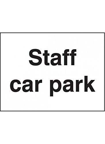 Caledonia Signs 17066Q "Staff Car Park" Sign, Rigid Plastic, 600 mm x 450 mm