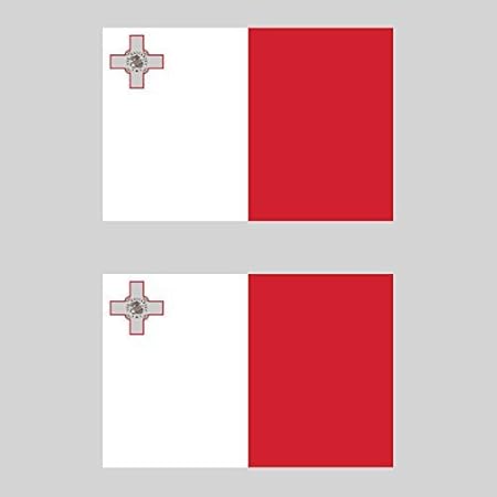 Amazon マルタ国旗ステッカー デカール 粘着ビニール マルタ Mlt Mt 米国製 2枚パック ステッカー デカール 車 バイク