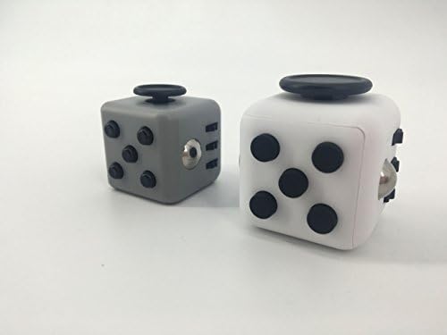 EVISION Fidget Cube For Relieves Stress And Anxiety For Adults Playing In Hands(Gray,White,Pack of 2)