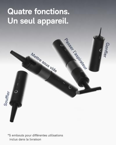 HOTO Aspirateur Voiture Puissant sans Fil, aspirateur à Main 20 000 Pa | Mini aspirateur sans fil 4 en 1: souffleur air comprimé, gonflage, vide, pour voiture, maison, bureau, claviers
