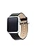 Apple Watch Band, Aisun® Vintage Embossed Genuine Leather Strap Wrist Band Replacement with Metal Clasp for Apple Watch All Models (Black 38mm)