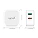 AUKEY USB Wall Charger with Quick Charge 2.0 & Foldable Plug for Nexus 6, Samsung S8/S7/S6/Edge, Note 4/5, LG G4 & More - White