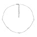 chelseachicNYC Five Cubic Zirconia Crystal Accent Chain Choker Silver