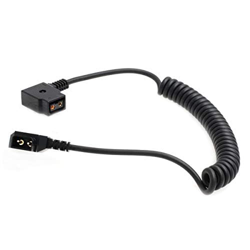 SZRMCC Interface Conversion Coiled Cable D-Tap 2 Pin Male to Female for IDX Anton-Bauer Battery ARRI Red Camera (Coiled Cable)